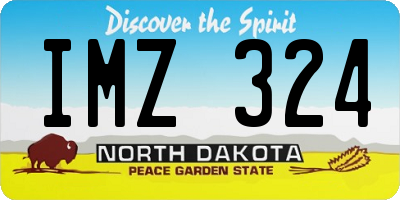 ND license plate IMZ324