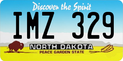 ND license plate IMZ329
