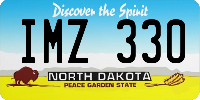 ND license plate IMZ330