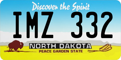 ND license plate IMZ332