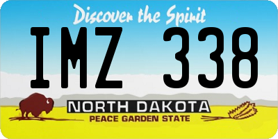 ND license plate IMZ338