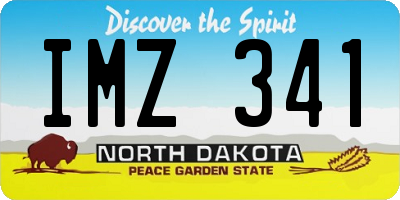 ND license plate IMZ341