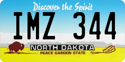 ND license plate IMZ344
