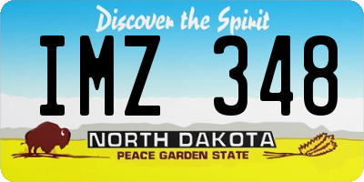 ND license plate IMZ348