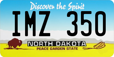 ND license plate IMZ350