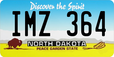 ND license plate IMZ364