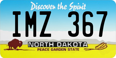 ND license plate IMZ367