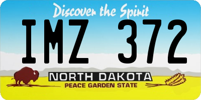 ND license plate IMZ372