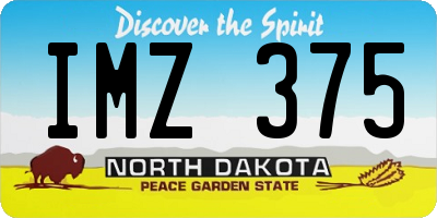 ND license plate IMZ375