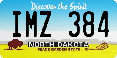 ND license plate IMZ384