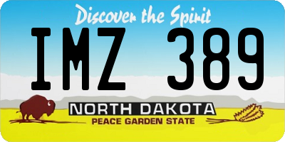 ND license plate IMZ389