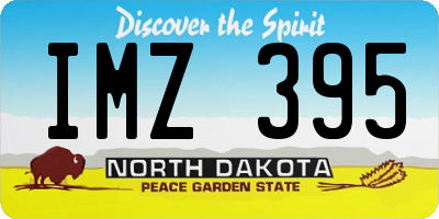 ND license plate IMZ395