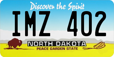 ND license plate IMZ402