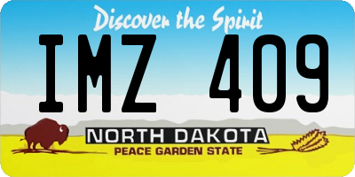 ND license plate IMZ409