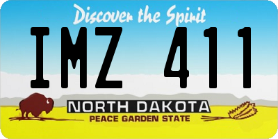 ND license plate IMZ411