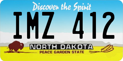 ND license plate IMZ412