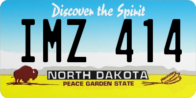 ND license plate IMZ414