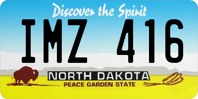ND license plate IMZ416