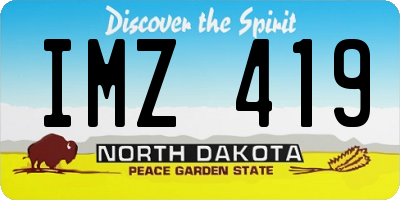 ND license plate IMZ419