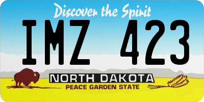 ND license plate IMZ423