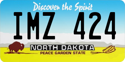 ND license plate IMZ424
