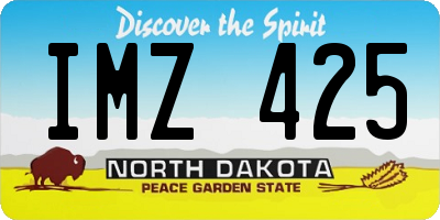 ND license plate IMZ425
