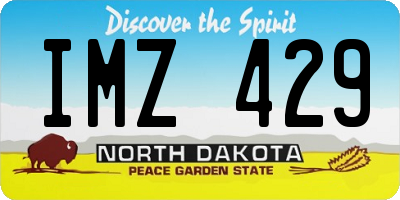 ND license plate IMZ429
