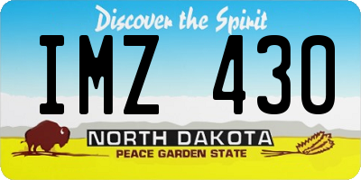 ND license plate IMZ430