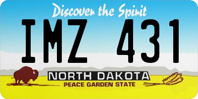ND license plate IMZ431