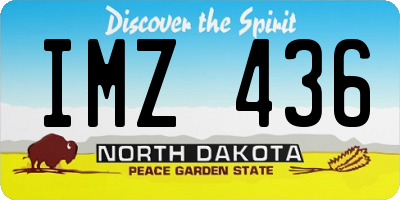 ND license plate IMZ436
