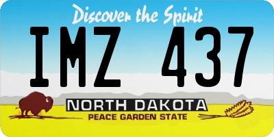 ND license plate IMZ437