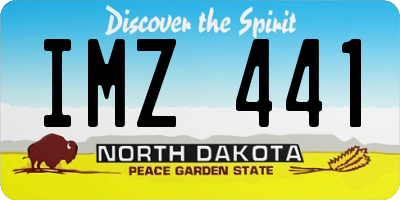 ND license plate IMZ441
