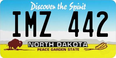 ND license plate IMZ442