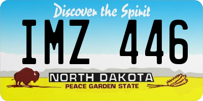 ND license plate IMZ446