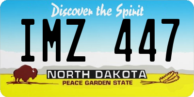 ND license plate IMZ447