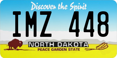 ND license plate IMZ448