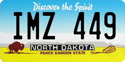 ND license plate IMZ449