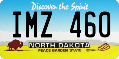 ND license plate IMZ460