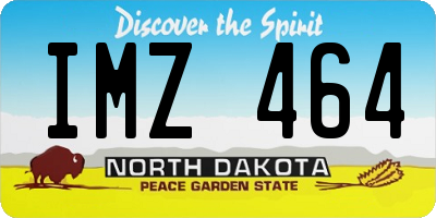 ND license plate IMZ464