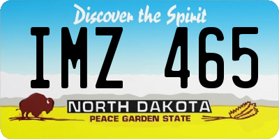 ND license plate IMZ465