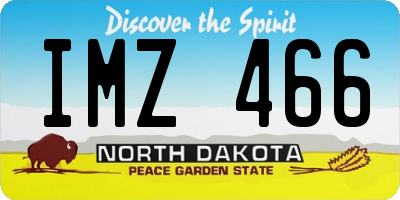 ND license plate IMZ466