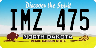 ND license plate IMZ475