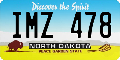 ND license plate IMZ478