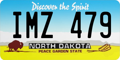 ND license plate IMZ479
