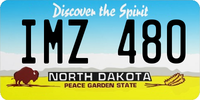 ND license plate IMZ480
