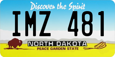 ND license plate IMZ481