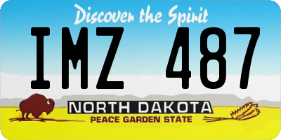 ND license plate IMZ487