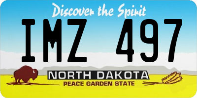 ND license plate IMZ497