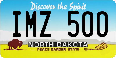 ND license plate IMZ500