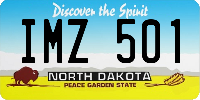 ND license plate IMZ501